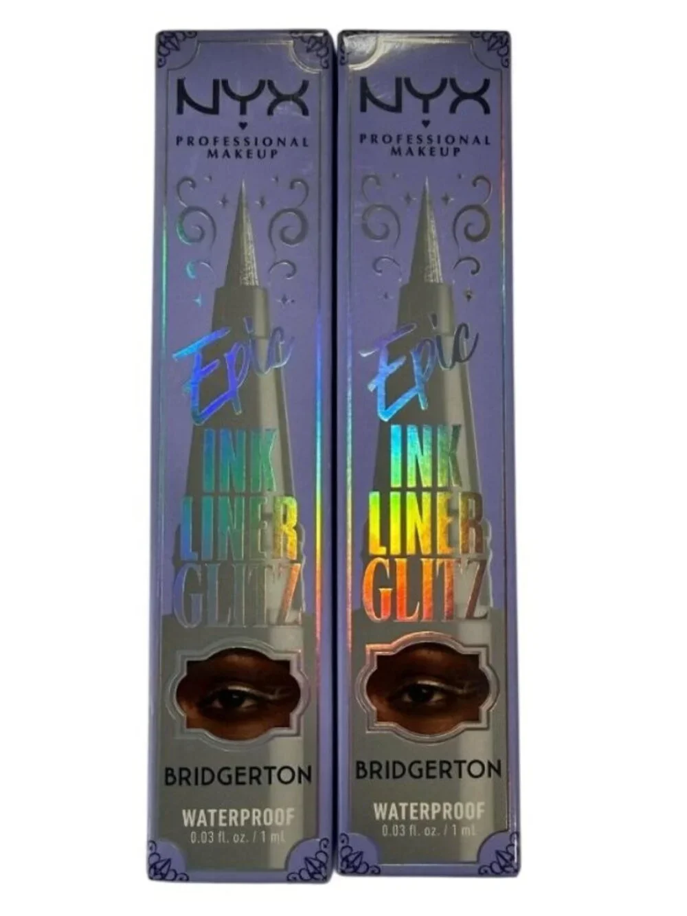 NYX Bridgerton Royal Epic Waterproof Metallic Eyeliner Glitzed in Silver 2 Pack